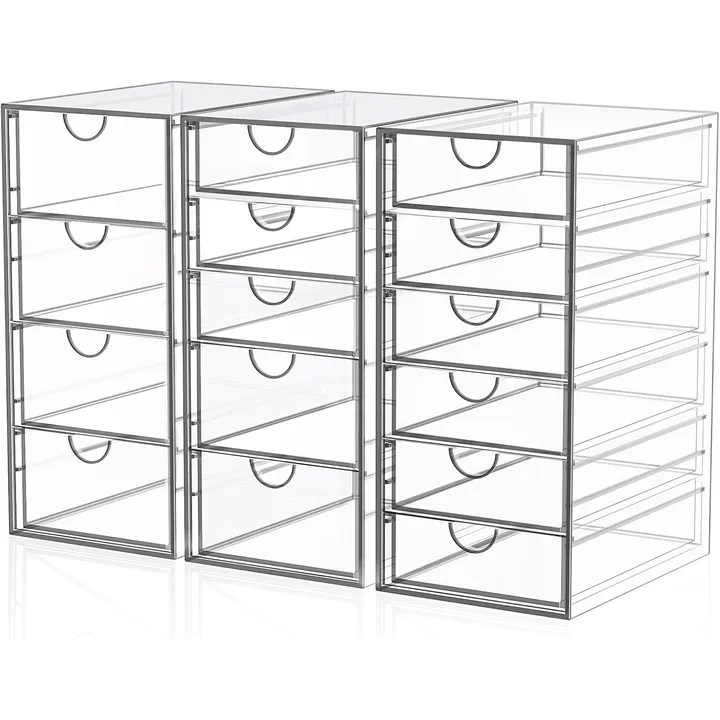 YFXCVSL Acrylic Organizer, 15 Drawers
